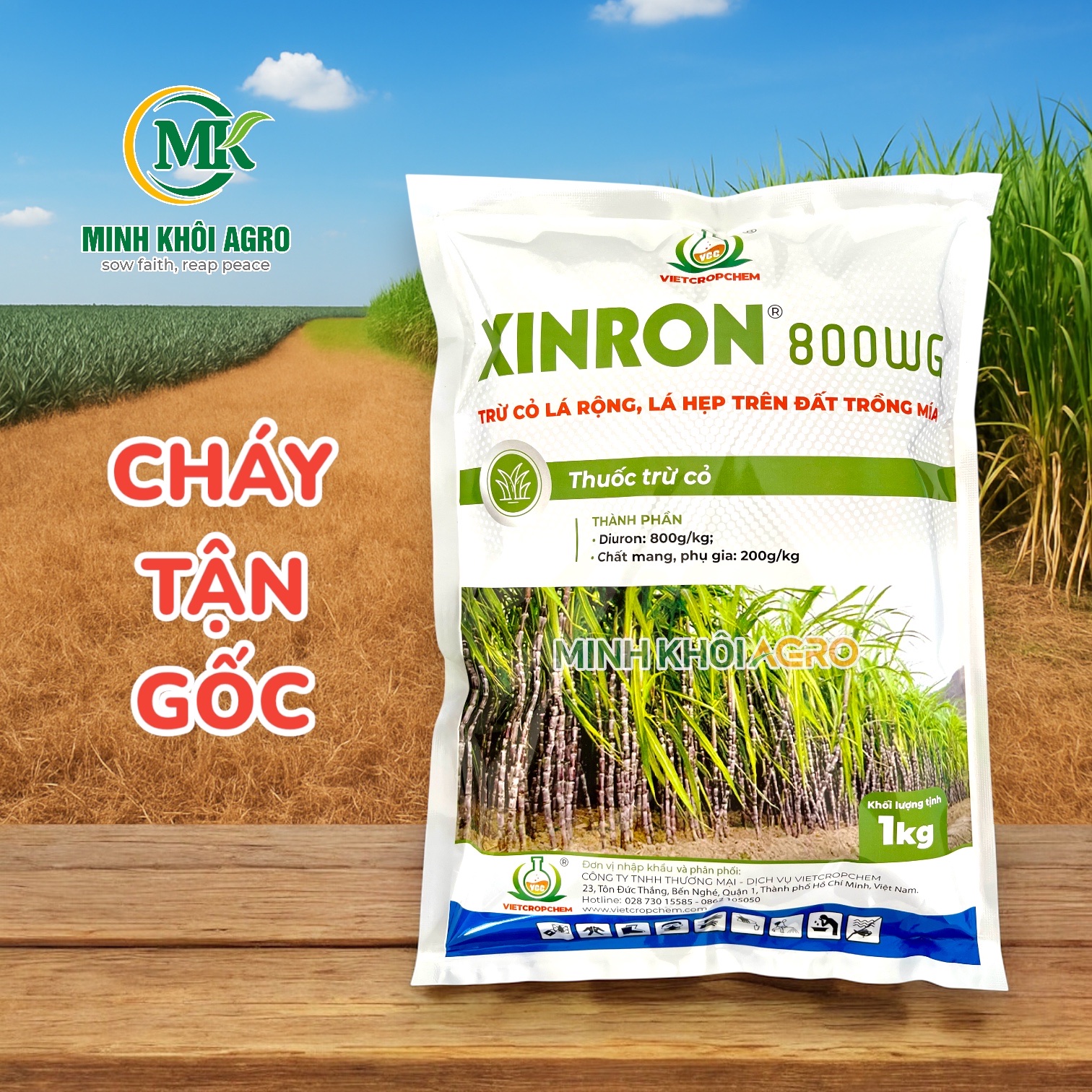 Thuốc trừ cỏ Xinron 800WG - Gói 1kg